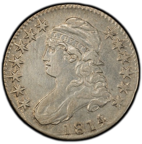 1814/3 CAPPED BUST HALF DOLLAR 50C PCGS XF DETAIL SCRATCH ROTATED REVERSE (H121) - Picture 2 of 5