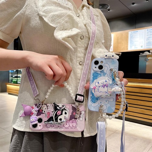 Cinnamoroll Kuromi Melody Phone Case For iPhone 15 14 13 12 w/Dust Plug Holder - Picture 8 of 14