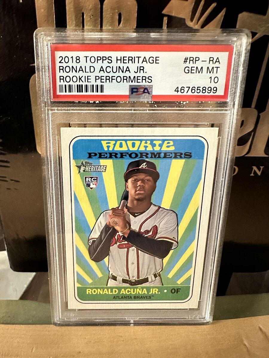 スーパーセール 半額 2018 Topps Heritage Ronald Acuna Jr. Rookie Performers PSA その他
