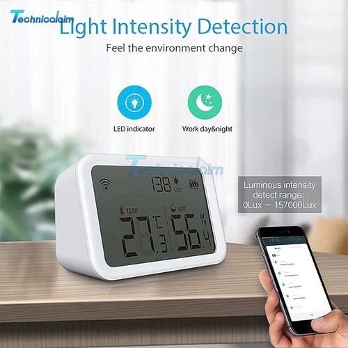 WiFi Temperature Humidity Sensor Monitor Wireless Smart Hygrometer Thermometer - Bild 2 von 12