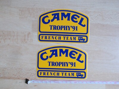 2 Aufkleber CAMEL TROPHY'91 Französisches Team