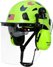 Chainsaw Helmet with Face Shield and Ear Muffs and Inner Visor Kit -OSHA Appr...