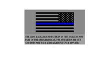 THIN BLUE LINE AMERICAN FLAG REVERSE LAW ENFORCEMENT/POLICE Vinyl Decal