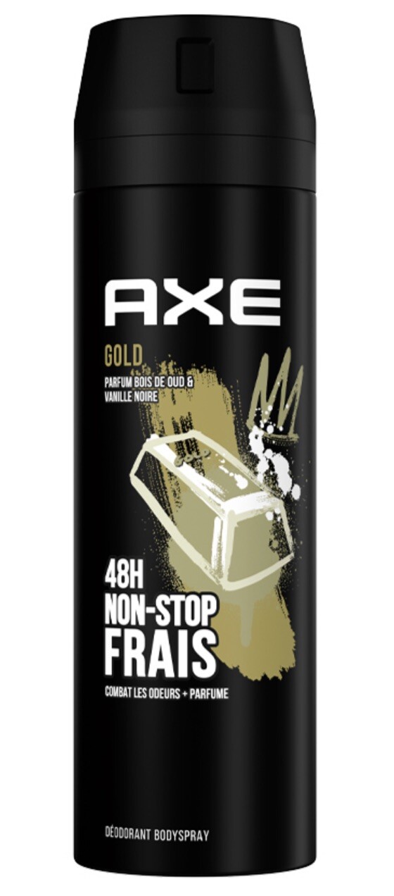 Déodorant spray AXE Gold duo pack anti odeur 48h bois de oud et vanille