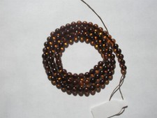 Genuine Baltic Cognac Amber Round Beads - 5mm - Strand