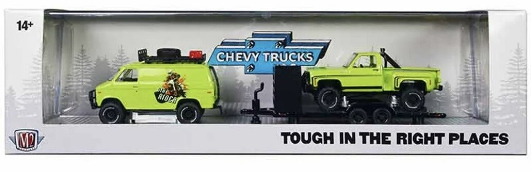 M2 MACHINES AUTO HAULERS 1971 CHEVY VAN G10 4X4 & 1976 CHEVY SCOTTSDALE SPORT