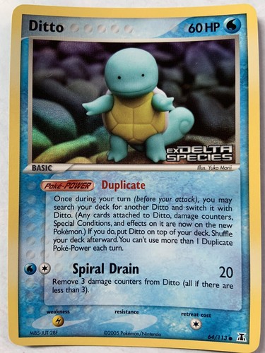 2005 POKEMON EX DELTA SPECIES #40 DITTO [SQUIRTLE] PSA 9 | eBay