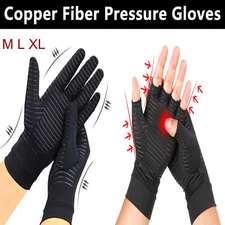 Copper Fiber Pressure Gloves Full Finger Joint Gloves Deodorant Anti Arthritis