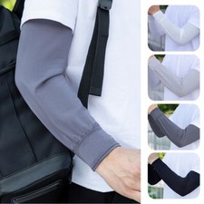 Mens UV Protection Sunscreen Ice Sleeves Sleeves Loose Breathable Arm Sleeves 