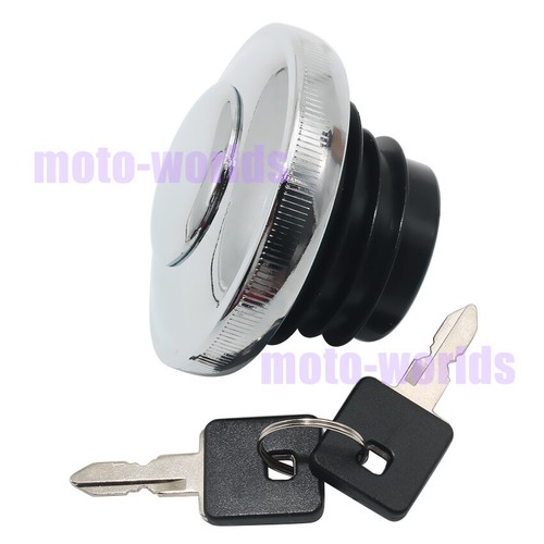 Fuel Gas Tank Cap Cover Key Fit for Harley HERITAGE SOFTAIL CLASSIC FLSTC 1BJY - Picture 2 of 8