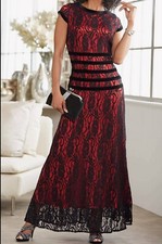 Mother of Bride Groom Women's Wedding Occasion Gown Black Lace dress plus 20W2X