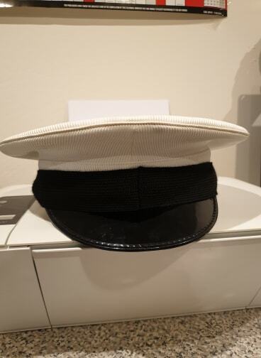 Genuine British Royal Navy Class 1 & 3 White Officer Cap Dress Hat Military Army