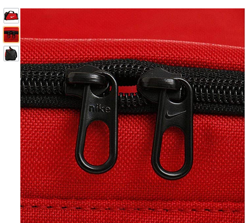 Bolso de lona deportivo Brsilia de Nike unisex, rojo (rojo/negro/blanco), 45 cm - Imagen 2 de 4