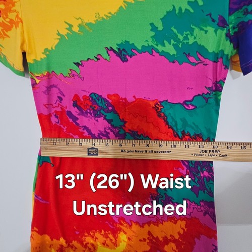 Love Size S Multi-Colored Tie Dyed Polyester Spandex Form Fitting Summer Short-S - Picture 9 of 22