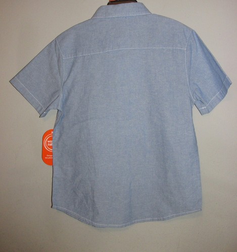 Boys Chambray Short Sleeve Button-up Shirt (Size Med / 8) BRAND NEW W TAGS - Picture 3 of 3