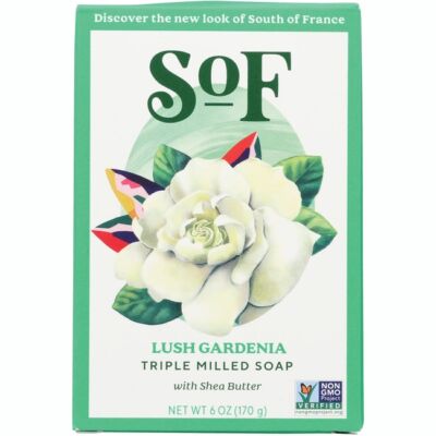 South of France Triple Milled Soap - Lush Gardenia 6 oz Bar(S)