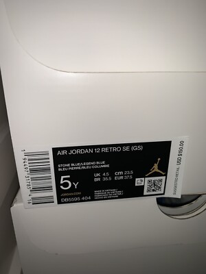 Nike Air Jordan 12 Stone Blue / Indigo 130690-404 Size 5.5