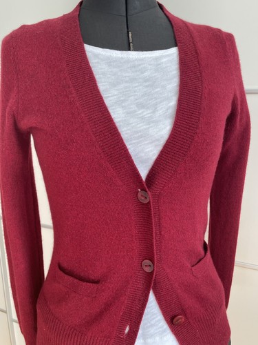 Cardigan Feinstrick in 36 Cashmere Strickjacke Donna Lane Bordeaux