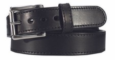 Men's Genuine Black stitched leather Gun belt Amish crafted made in the USA