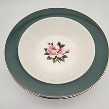 Vintage Empire Green International China Company Flat Rim Serving Bowl 9.5"
