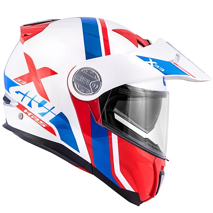 GIVI X33 Canyon Modular Helmet White Red Blue Size 2XL Adventure