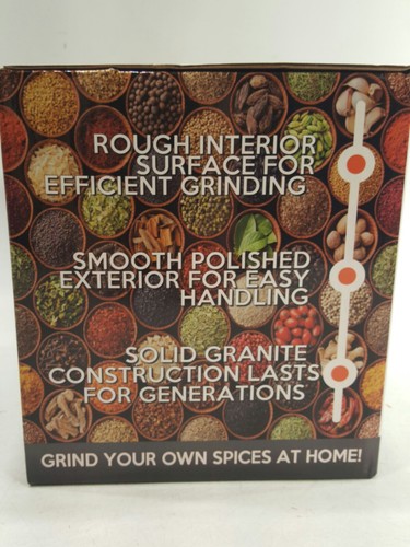 Health Smart by Maxam Granite Mortar and Pestle, Grey, New - Picture 4 of 6