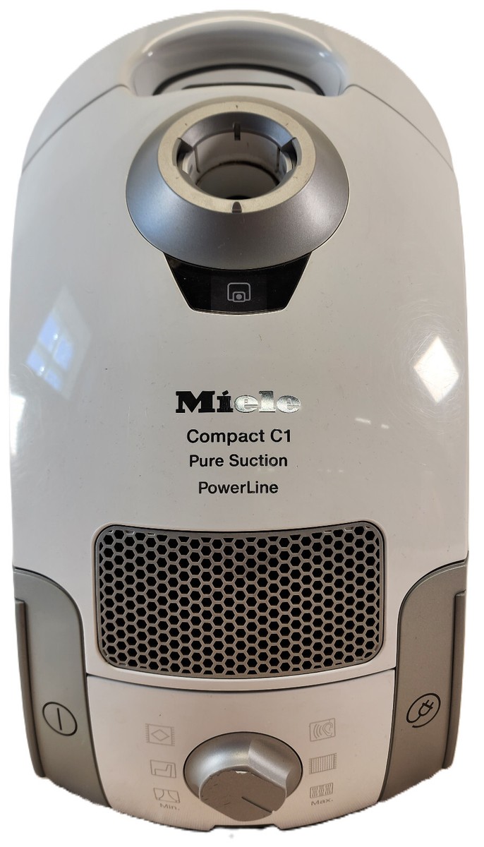 White Miele Compact C1 Pure Suction Powerline Canister