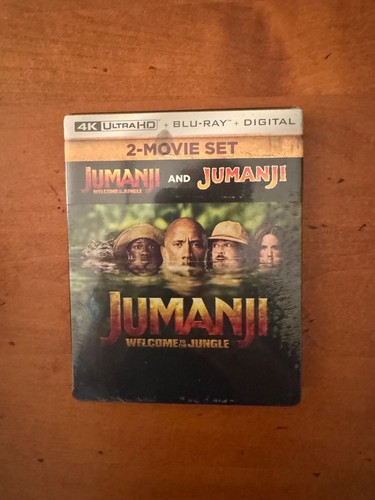 JUMANJI + JUMANI: WELCOME TO THE JUNGLE - 4K ULTRA HD/BLU-RAY - STEELBOOK - NEW! - Picture 4 of 5