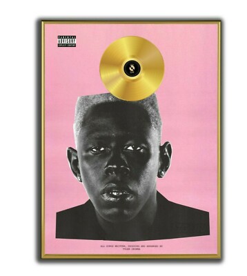 Tylor The Creator Poster, IGOR GOLD/PLATINIUM CD, gerahmtes Poster HipHop Rap 