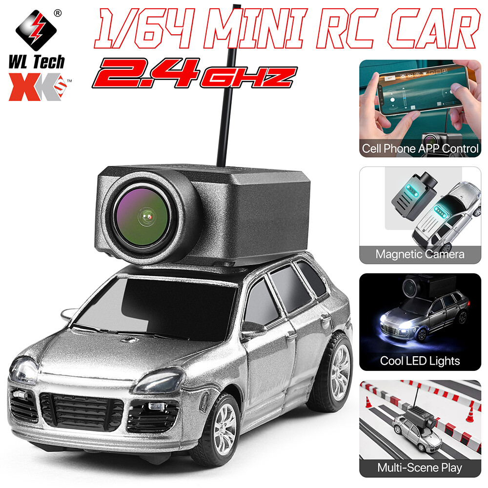 1/64 WLtoys Mini FPV RC Racing Car with HD Camera 2.4G APP Control On-Road Vehicle
