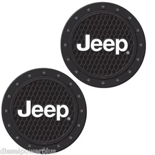 jeep 4x4 vehicle travel auto cup holder insert coaster can tire utv truck set 2