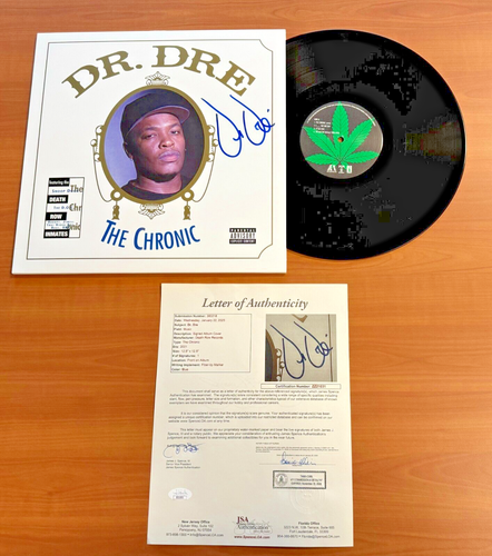 Dr. Dre Signed Autographed The Chronic Vinyl LP JSA COA Letter of Authenticity