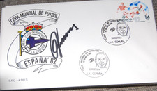 1982 WORLD CUP SPAIN FIRST DAY COVER SIGNED GERMAN  WILRED HANNES