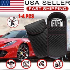 1-4 PACK Mini Faraday Bag Car Key Fob Protector RFID Signal Blocking Case Pouch