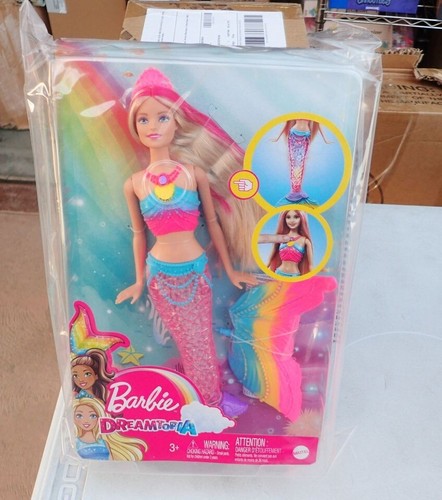 Barbie Mermaid Doll with Light-up Rainbow Tail Dreamtopia Mermaid Toy