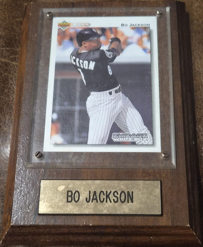 Bo Jackson Chicago White Sox Vintage Baseball Plaque with Trading Card