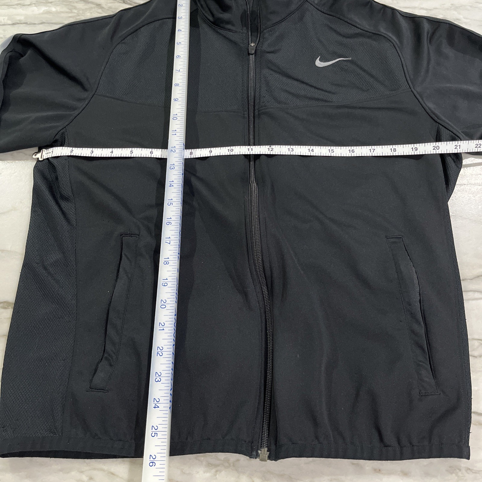 Nike Track Jacket Full Zip Solid Black Men’s Size… - image 8