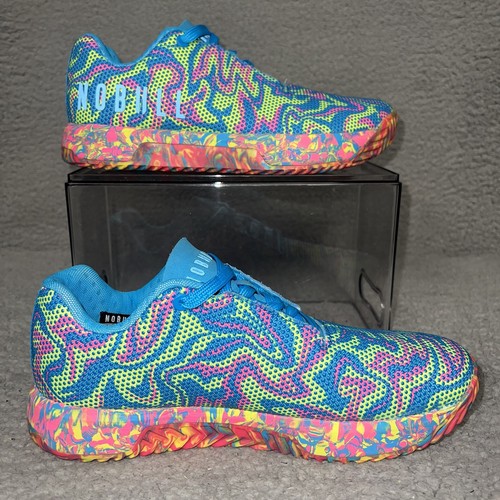 NoBull Impact Sneaker Women Sz 9 Men 7.5 Blue Swirl Superfabric Crossfit Trainer - Picture 2 of 8