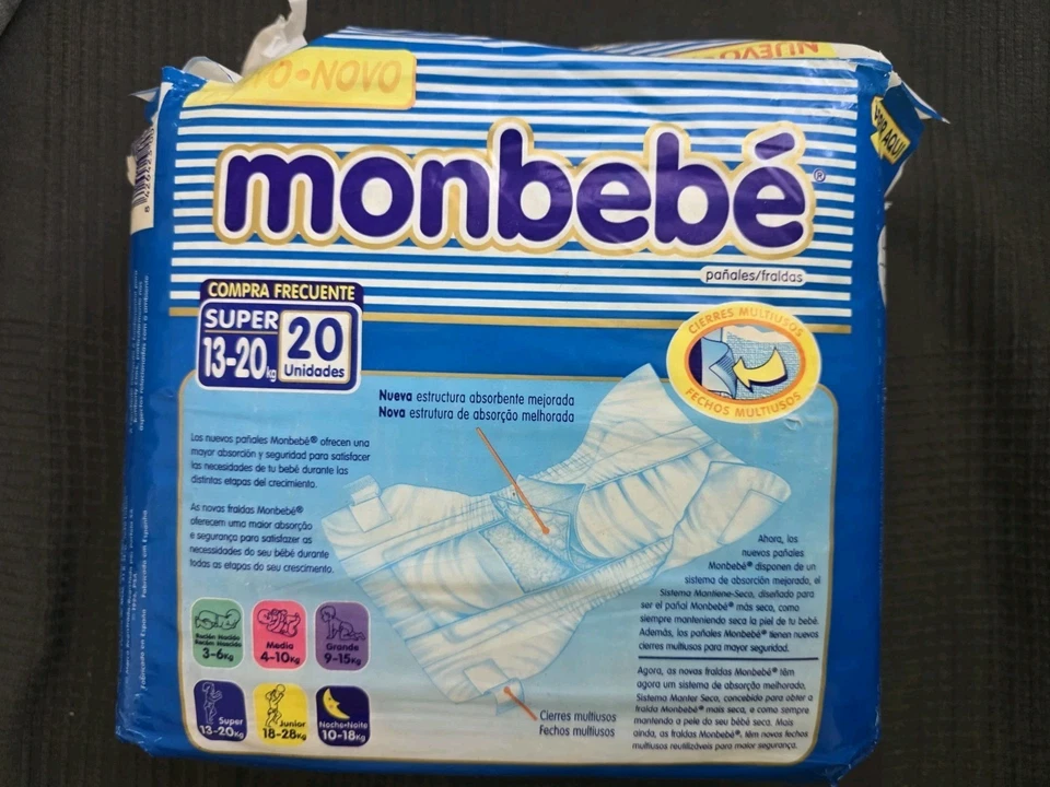 20 Vintage monbené Ausonia Super 5 Jungen Alte Windeln Reborn Folien Plastik - Bild 2 von 3