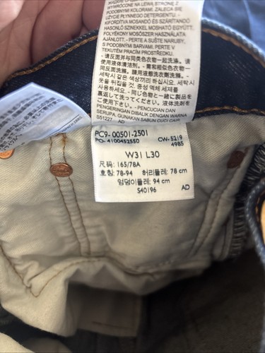 Levi’s 501 Button Fly Jeans Size 31x30 Blue - Picture 17 of 17