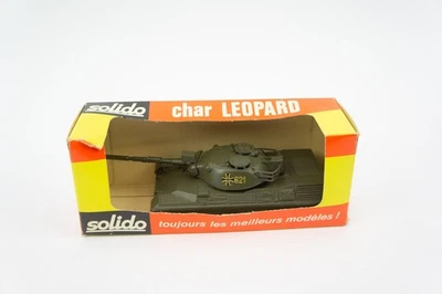 SOLIDO CHAR LEOPARD 1/50 ARMÉE ALLEMANDE 1975 MADE IN FRANCE AVEC BOÎTE - Photo 1/4