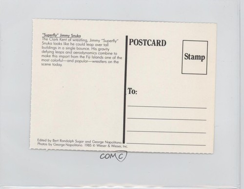 1985 Wieser & Wieser All-Star Wrestling Postcards Jimmy Snuka 0aa - Picture 2 of 3