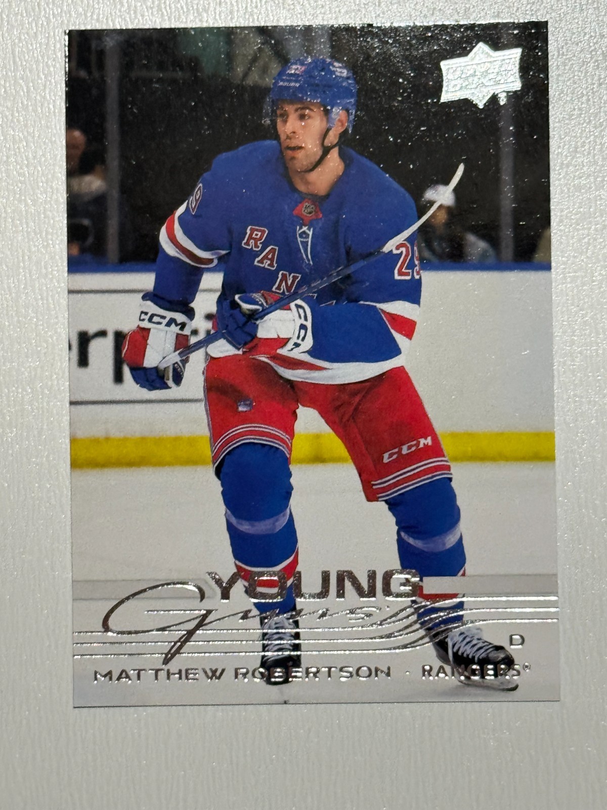 2025-26 UPPER DECK YG #239 MATTHEW ROBERTSON NEW YORK RANGERS