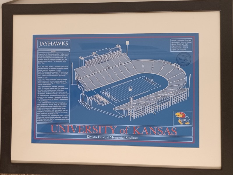 University Of Kansas Jayhawks Memorial Stadium Picture.