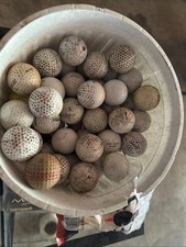 Large Lot If Old Golf Balls With Some T  s Dusty Barn Find