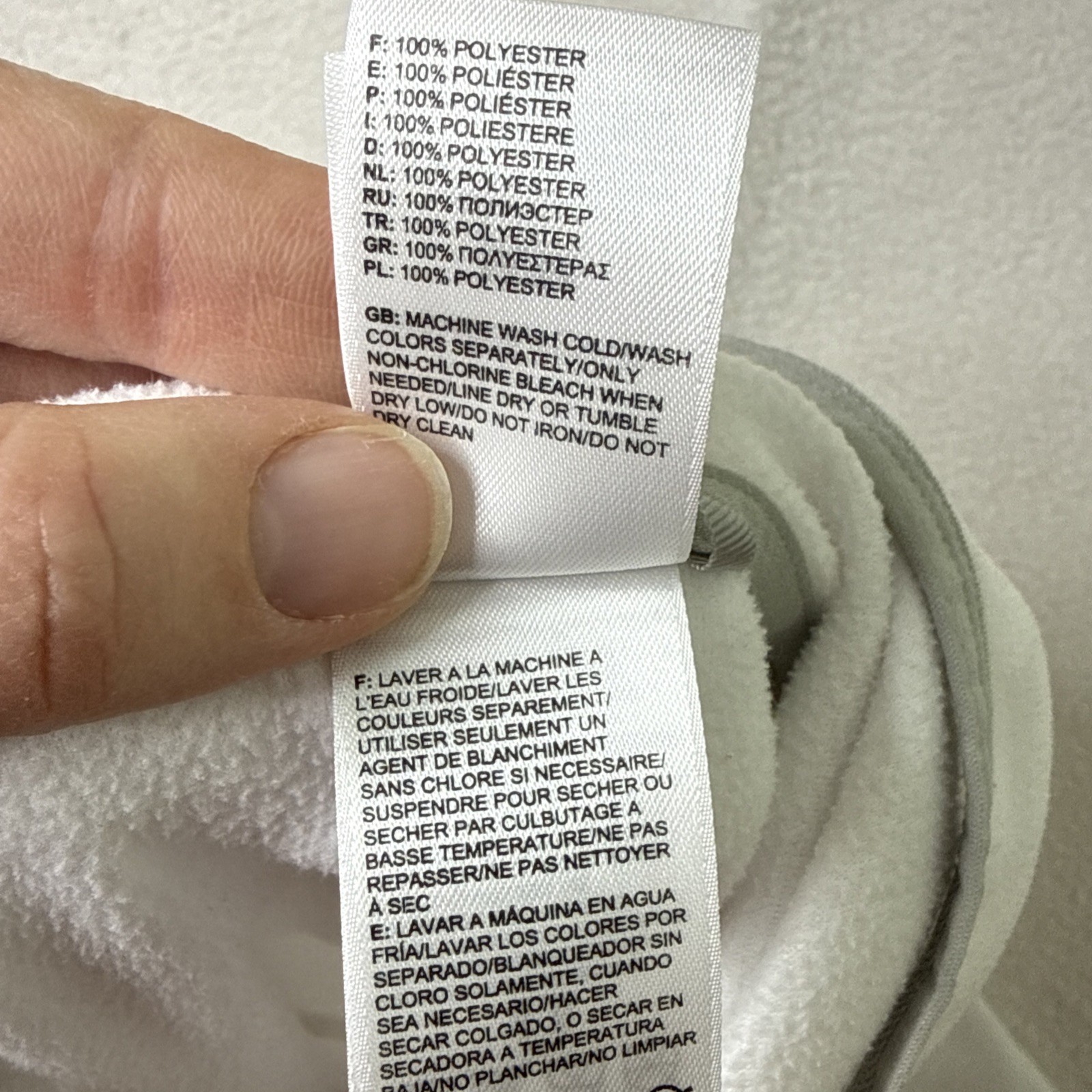 The North Face Womens Polartec Fleece Hoodie Jacket White M Full Zip Lightweight thumbnail 8