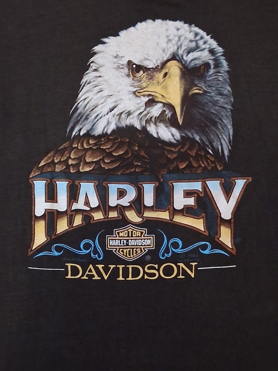 Vinatge 3D Harley Shirt From 1984 Size Large View 2