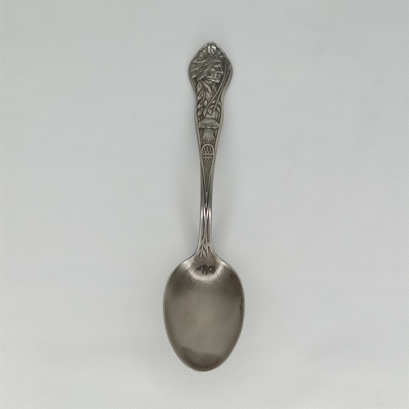 Antique Promotional Souvenir Spoon Old Sleepy Eye Unity Silver Co 1900s