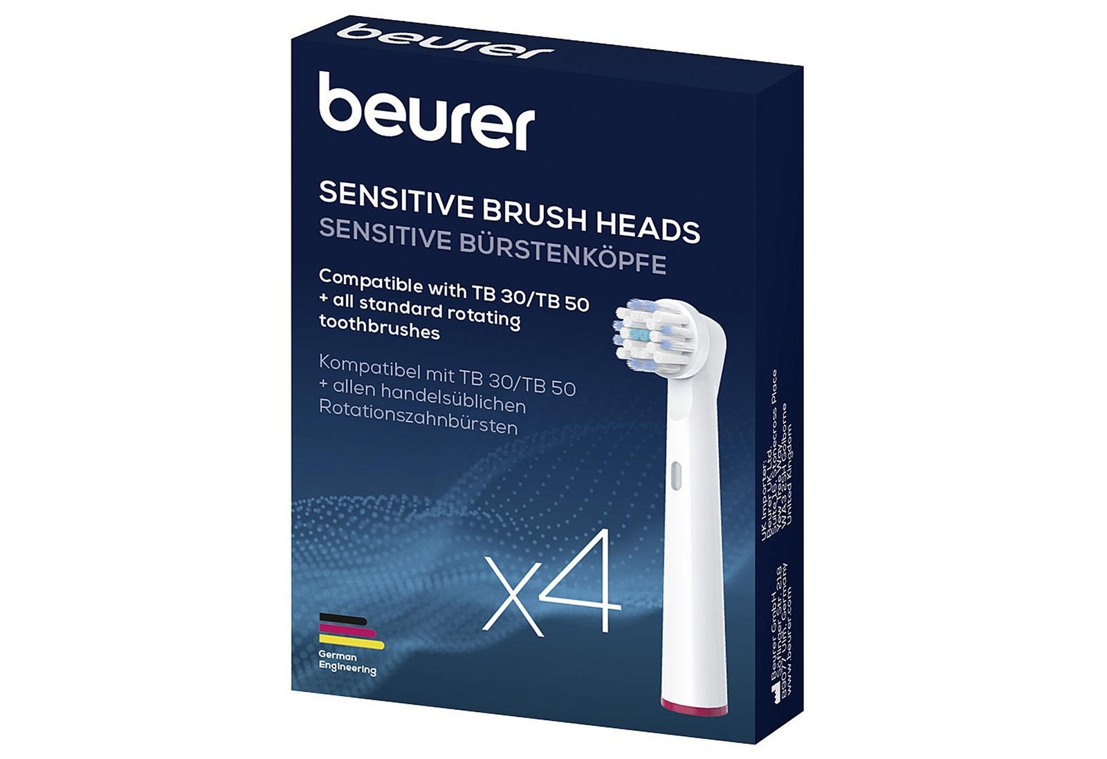 Комплект из 4 штук для электрооборудования beurer Ersatzkpfe fr elektrische Zahnbrste Sensitive 3890₽