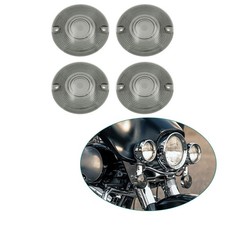 Motorcycle Turn Signal Lens Covers Fits Harley Touring 1986-2023 Smoke